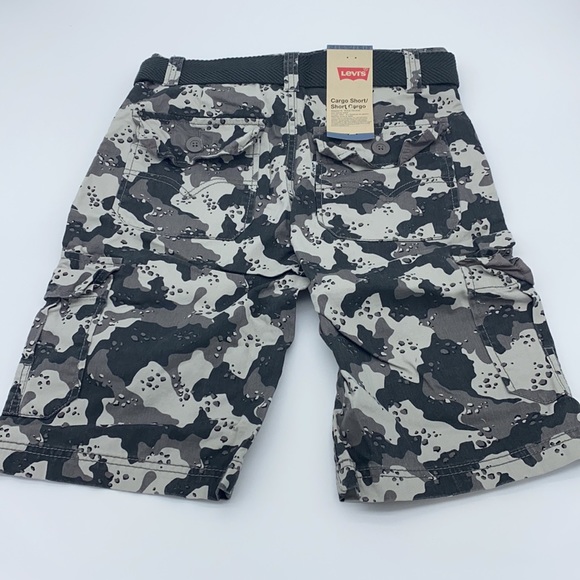 NWT Levi's Belted Cargo Shorts Boys Various Sizes - Picture 2 of 8